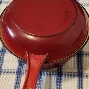 Le Creuset Marimitout 22cm 3in1 skillet sauce pan vintage cast iron enamel red